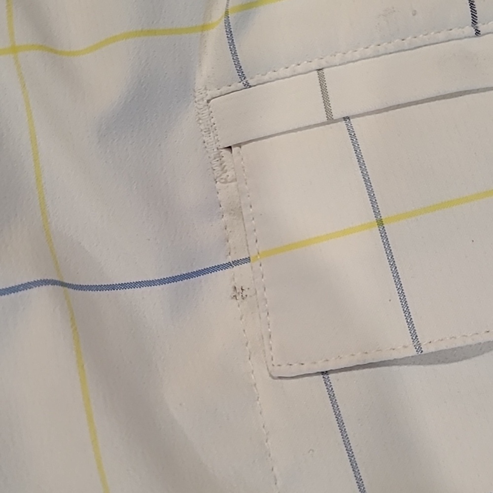 Nike White Plaid Golf Shorts Size 2 - Picture 9 of 11